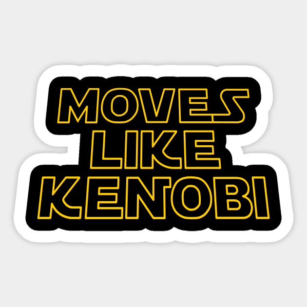 Moves Like Kenobi Sticker by scoffin